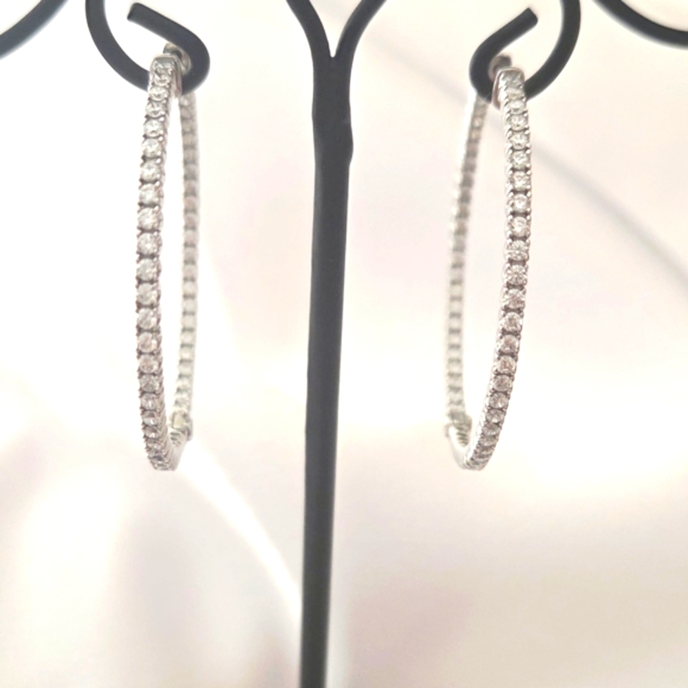 Elegant Silver Hoop Earrings